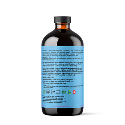 Liquid Elderberry Blend With Zinc, Vitamin C & Echinacea: (22mg Zinc Picolinate; 500mg Vitamin C) - NaturalHerbalLabs