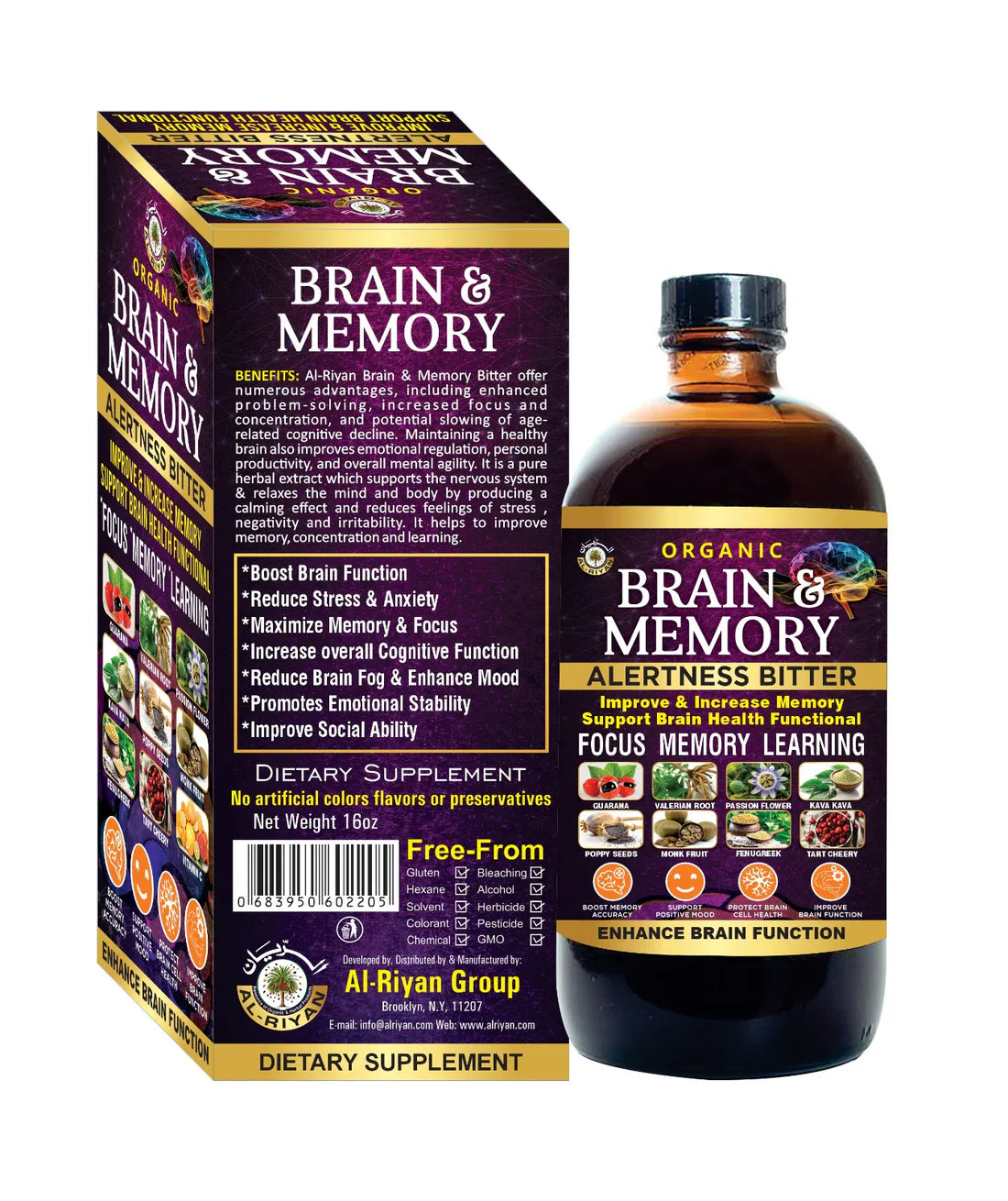 Brain & Memory Alertness Bitter -    AL RIYAN
