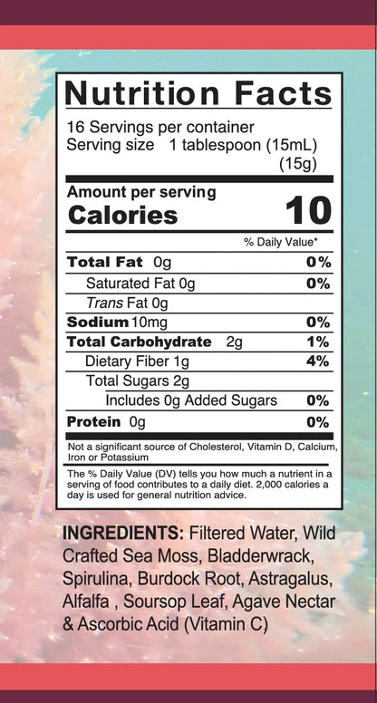 Liquid Seamoss With Spirulina, Bladderwrack, Burdock & Astragalus....- NaturalHerbalLabs