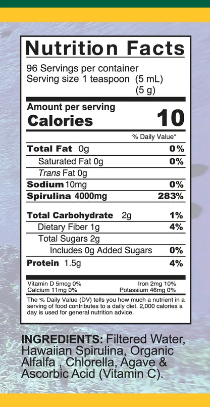 Pure Liquid Spirulina - NaturalHerbalLabs
