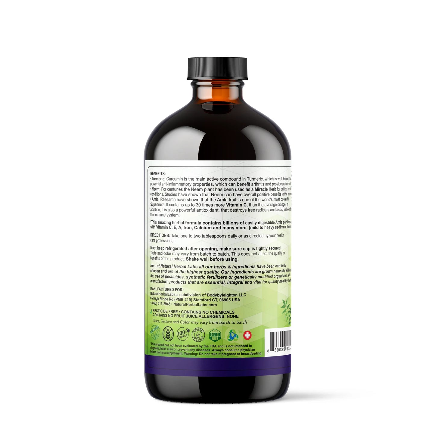 Super-C Turmeric With Amla, Neem & Astragalus: (*Extra Strength: 500mg Curcumin; 135mg Vitamin C) - NaturalHerbalLabs